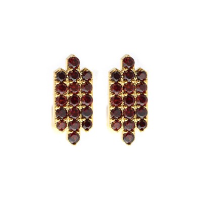 TripleBar Pavé Post - Garnet