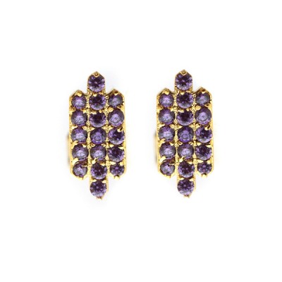 TripleBar Pavé Post - Amethyst