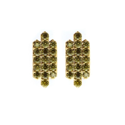 TripleBar Pavé Post - Peridot