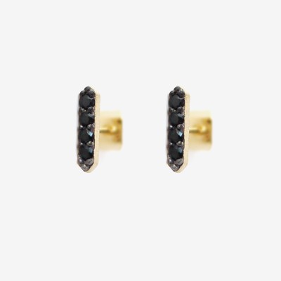 Black Arrow Pavé Post Earring