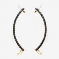 Diverge Black Pavé Ear Cuff