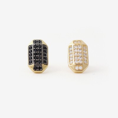 Inked Crystal Prism Pavé Earring