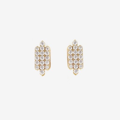 TripleBar Pavé Post Earring