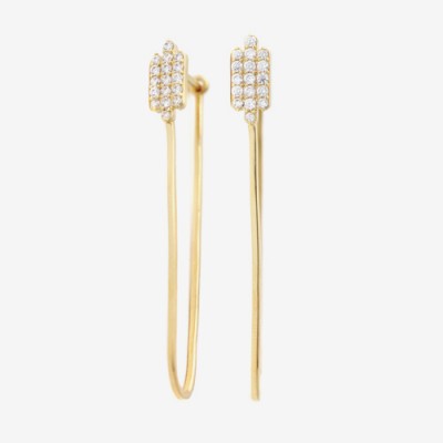 Prismera Design - TripleBar Pavé Hoop Earring