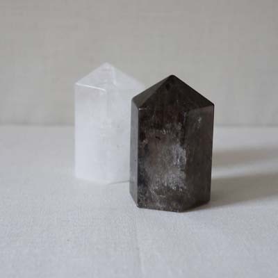 Carved Quartz Salt and Pepper Set 