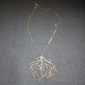 Golden Steel Magnolia Necklace