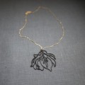 Black Steel Magnolia Necklace
