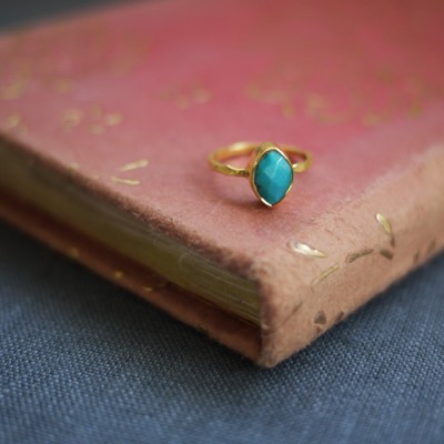 GEM RING: Marquis Turquoise