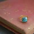 GEM RING: Square Turquoise