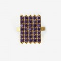 Birthstone Pavé Cocktail Ring - Amethyst