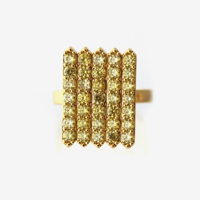 Birthstone Pavé Cocktail Ring - Citrine