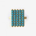 Birthstone Pavé Cocktail Ring - Turquoise