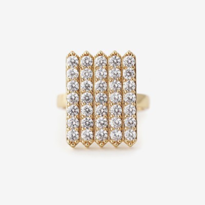 Birthstone Pavé Cocktail Ring - Diamond