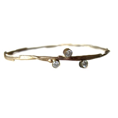 Cherish Bangle, 3 Stones