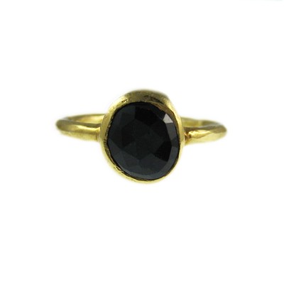 Black Garnet Vermeil Ring