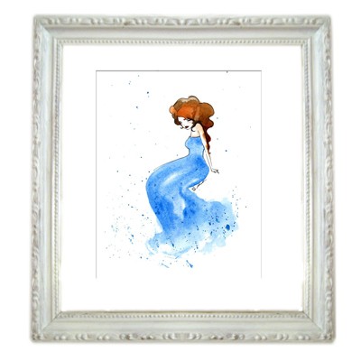 Fashion Illustration - Cerulean Blue