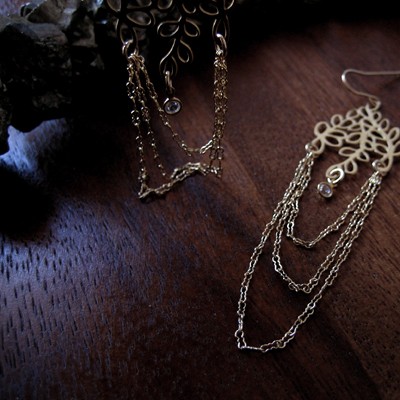 Leaf Mini Chandelier Earring
