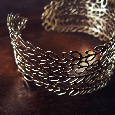 Leaf Filigree Cuff - Gold