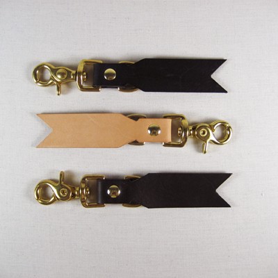 Leather Ribbon Keychains - 3 Colors