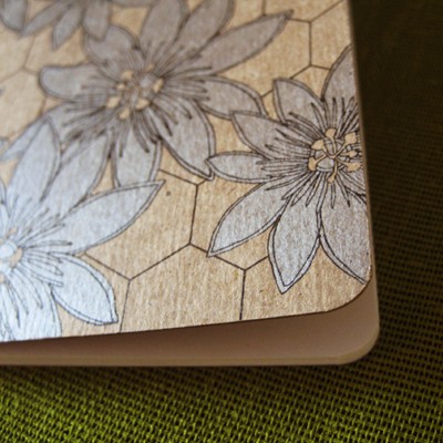 Prismera Design - Small Sketchbook - PASSIONFLOWER :  sterling silver stainless steel floral silhouette jewelry