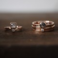 Custom Wedding Ring Set: Rose