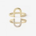 Stacked U Rings - Set of 2