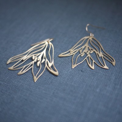 Gold Tigerlily Earrings