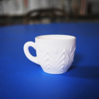 Vintage Milkglass Blush Cup