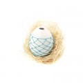 Tiny Woven Bud Vase - Turquoise