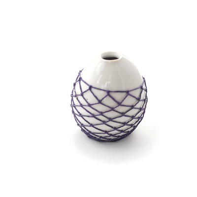 Tiny Woven Bud Vase - Violet