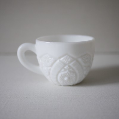 White Milkglass Cup